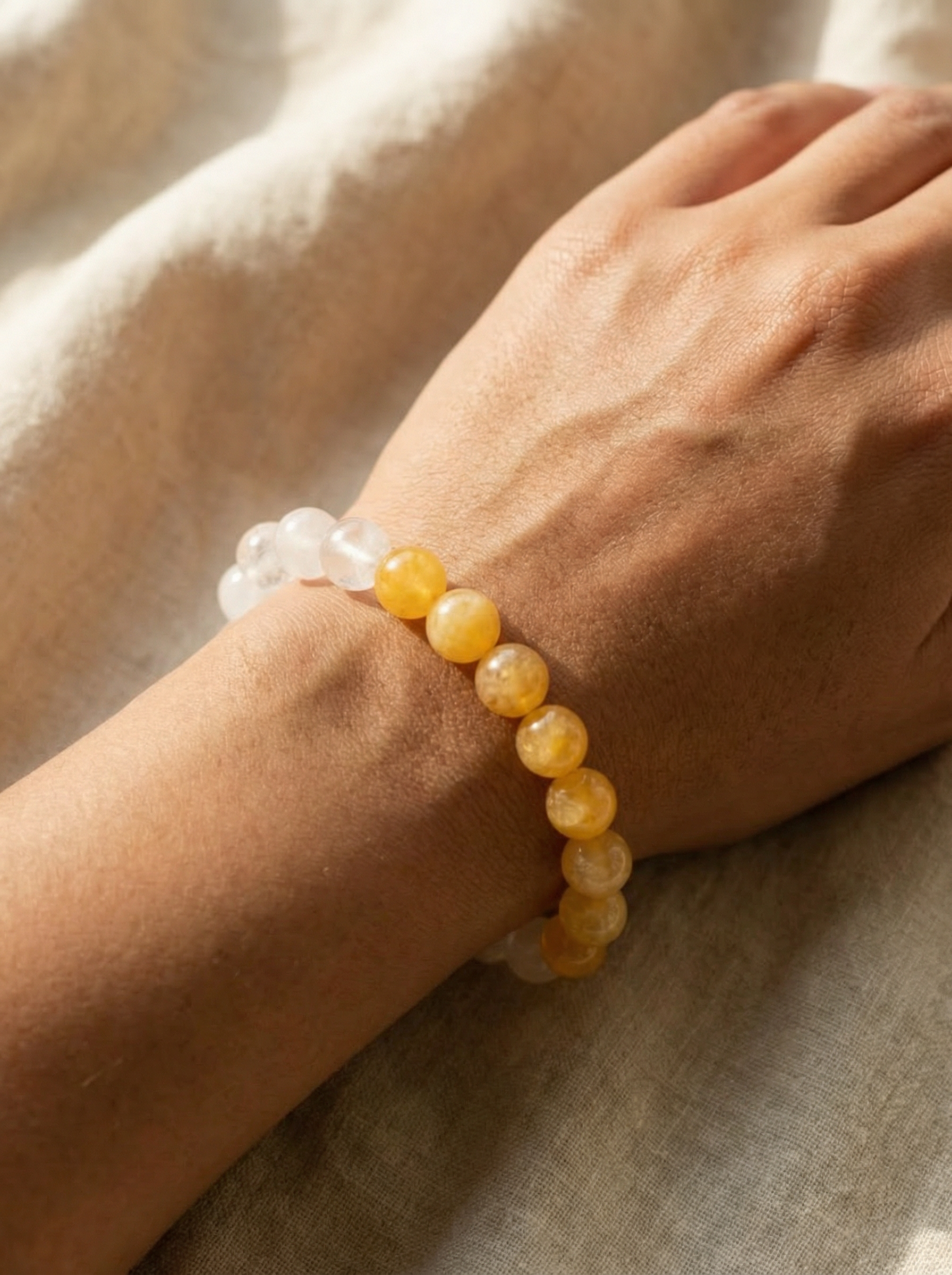 Earthly Abundance - Yellow Chalcedony × White Jade