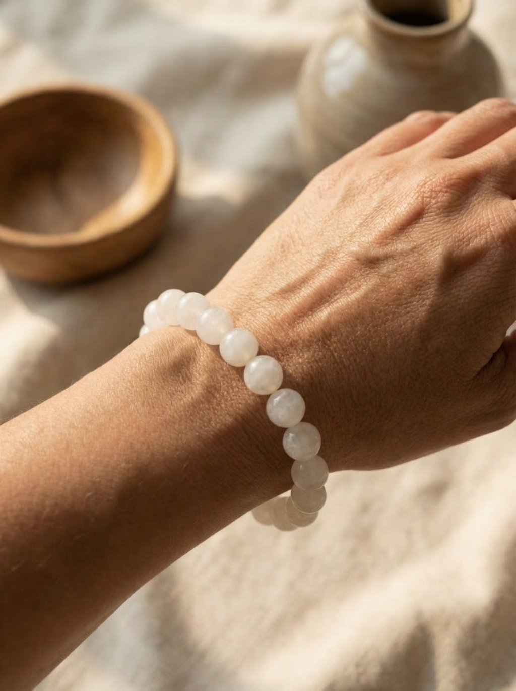 Serenity | White Jade Bracelet