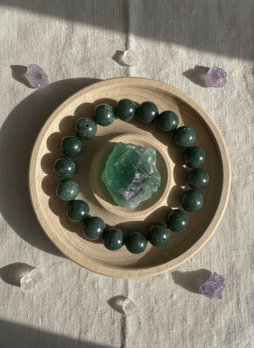 Forest Whisper | Green Jade Bracelet