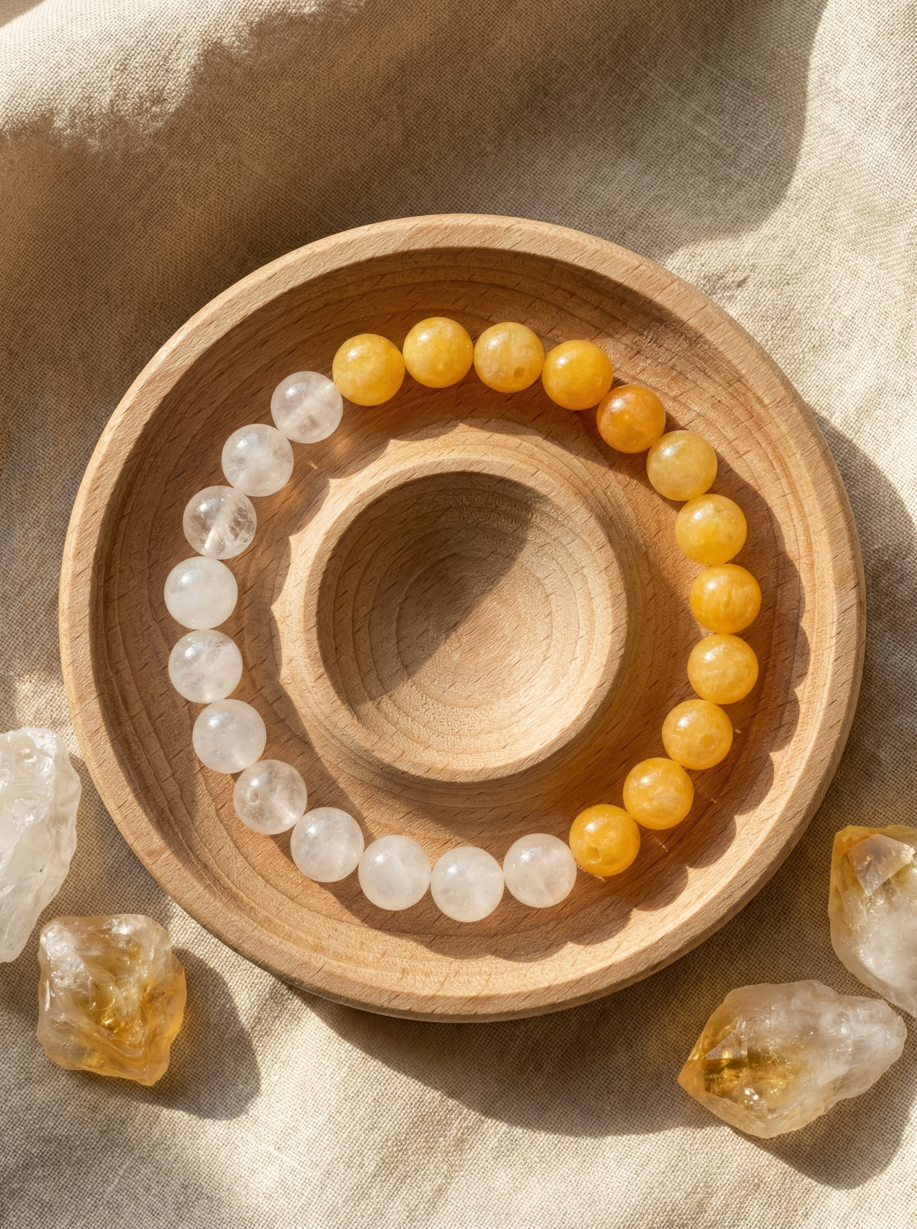 Earthly Abundance - Yellow Chalcedony × White Jade