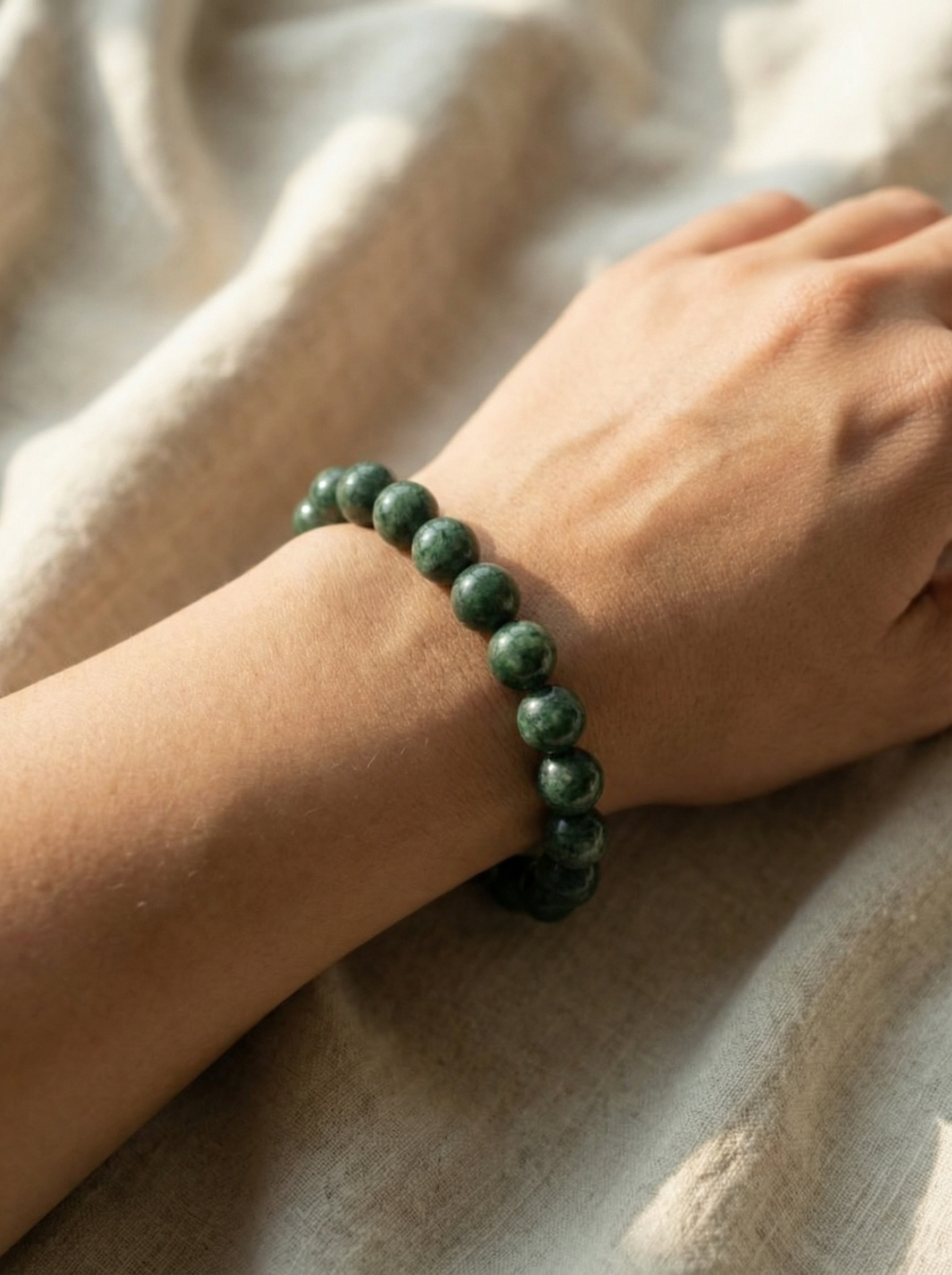 Forest Whisper | Green Jade Bracelet
